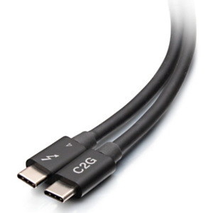 C2G 0,8 m (2.5ft) Câble Thunderbolt™ 4 USB-C® (40 Gbits/s), USB C, USB C, 0,76 m, Noir, Nickel, 40 Gbit/s 28886 C2G 0,8 m (2.5ft) Câble Thunderbolt™ 4 USB-C® (40 Gbits/s), USB C, USB C, 0,76 m, Noir, Nickel, 40 Gbit/s 28886