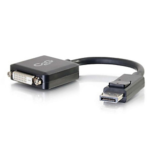 C2G Adaptateur DisplayPort™ 8 pouces mâle vers DVI-D Single Link femelle - Noir, 0,2 m, DisplayPort, DVI-D, Mâle, Femelle, Droit 54321 C2G Adaptateur DisplayPort™ 8 pouces mâle vers DVI-D Single Link femelle - Noir, 0,2 m, DisplayPort, DVI-D, Mâle, Femelle, Droit 54321