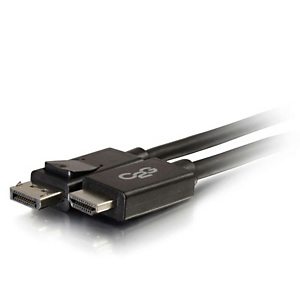 C2G Câble adaptateur DisplayPort mâle vers HD mâle de 3 m - Noir, 3 m, DisplayPort, HDMI, Mâle, Mâle, Droit 54327 C2G Câble adaptateur DisplayPort mâle vers HD mâle de 3 m - Noir, 3 m, DisplayPort, HDMI, Mâle, Mâle, Droit 54327