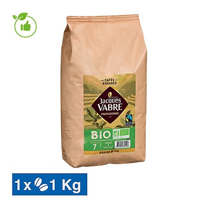 Café en grains biologique Jacques Vabre BIO 1 kg - 1