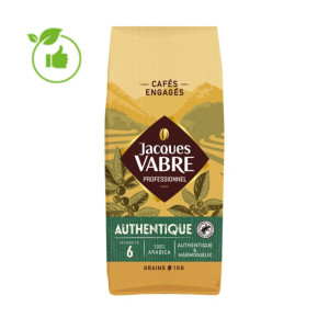 Café en grains Jacques Vabre Authentique 100% arabica 1 kg