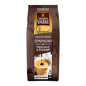 Café en grains Jacques Vabre Symphony, mélange robusta/ arabica, paquet de 1 kg