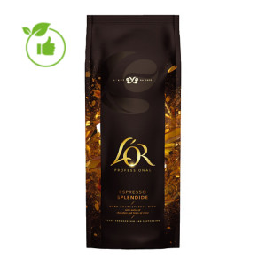 Café en grains L'Or Espresso Splendide Bio & UTZ, 100% arabica, paquet de 1 kg