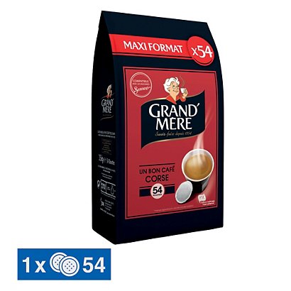 Café Grand’Mère Corsé, boîte de 54 dosettes souples - 1