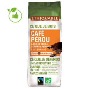 Café moulu Ethiquable Café Pérou, 100% arabica, 2 x 250 g