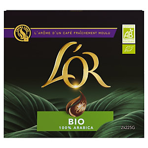 Café L'OR Bio 100% arabica moulu 2 x 225 g