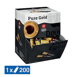 Café en poudre Pure Gold, boîte distributrice de 200 sticks