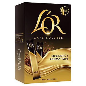 Café soluble L'Or Classique, boîte de 80 sticks