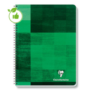 Cahier reliure spirale 100 pages 21 x 29,7 Clairefontaine Réglure 5 x 5 coloris selon arrivage