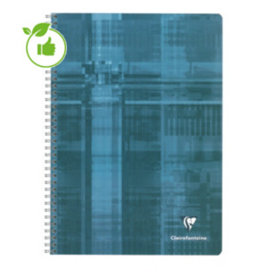 Cahier reliure spirale 100 pages 24 x 32 Clairefontaine Réglure 5 x 5 coloris selon arrivage Cahier reliure spirale 100 pages 24 x 32 Clairefontaine Réglure 5 x 5 coloris selon arrivage
