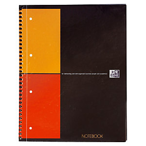 Cahiers A4 160 pages Oxford Notebook carreaux 5 x 5 mm, gris, lot de 5