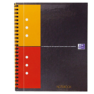 Cahiers A5 160 pages Oxford Notebook carreaux 5 x 5 mm, gris, lot de 5
