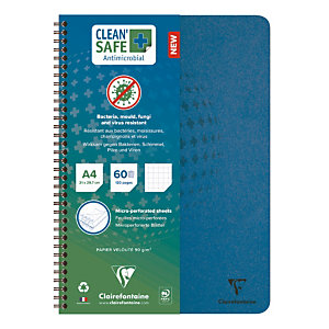 Cahiers antimicrobiens Clean Safe Clairefontaine format A4 -120 pages réglure lignée