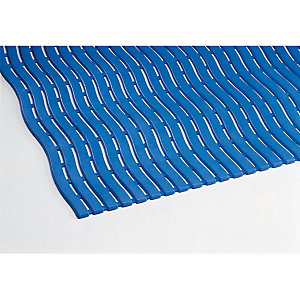 Caillebotis plastique Soft-Step bleu sur mesure largeur 0,60 m