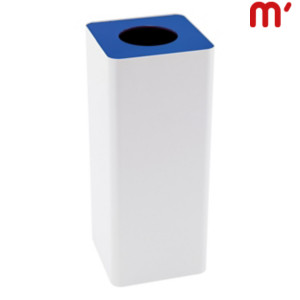 CAIMI Cestino per la raccolta differenziata Centolitri, 35 x 35 x 85 cm, Capacità 100 l, Fusto Bianco, Coperchio Blu CAIMI Cestino per la raccolta differenziata Centolitri, 35 x 35 x 85 cm, Capacità 100 l, Fusto Bianco, Coperchio Blu