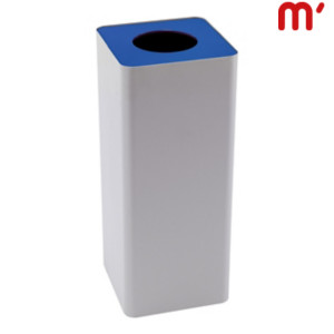 CAIMI Cestino per la raccolta differenziata Centolitri, 35 x 35 x 85 cm, Capacità 100 l, Fusto Grigio, Coperchio Blu CAIMI Cestino per la raccolta differenziata Centolitri, 35 x 35 x 85 cm, Capacità 100 l, Fusto Grigio, Coperchio Blu