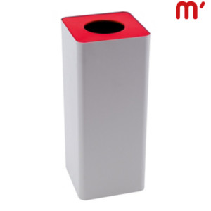 CAIMI Cestino per la raccolta differenziata Centolitri, 35 x 35 x 85 cm, Capacità 100 l, Fusto Grigio, Coperchio Rosso CAIMI Cestino per la raccolta differenziata Centolitri, 35 x 35 x 85 cm, Capacità 100 l, Fusto Grigio, Coperchio Rosso