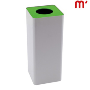 CAIMI Cestino per la raccolta differenziata Centolitri, 35 x 35 x 85 cm, Capacità 100 l, Fusto Grigio, Coperchio Verde CAIMI Cestino per la raccolta differenziata Centolitri, 35 x 35 x 85 cm, Capacità 100 l, Fusto Grigio, Coperchio Verde