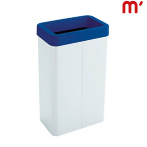 CAIMI Cestone per la raccolta differenziata Maxi, 41 x 26,5 x 70 cm, Capacità 70 l, Fusto Bianco, Testa Blu CAIMI Cestone per la raccolta differenziata Maxi, 41 x 26,5 x 70 cm, Capacità 70 l, Fusto Bianco, Testa Blu