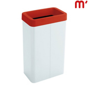 CAIMI Cestone per la raccolta differenziata Maxi, 41 x 26,5 x 70 cm, Capacità 70 l, Fusto Bianco, Testa Rosso CAIMI Cestone per la raccolta differenziata Maxi, 41 x 26,5 x 70 cm, Capacità 70 l, Fusto Bianco, Testa Rosso