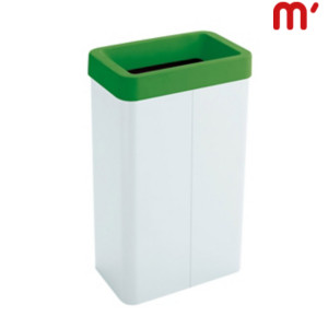 CAIMI Cestone per la raccolta differenziata Maxi, 41 x 26,5 x 70 cm, Capacità 70 l, Fusto Bianco, Testa Verde CAIMI Cestone per la raccolta differenziata Maxi, 41 x 26,5 x 70 cm, Capacità 70 l, Fusto Bianco, Testa Verde