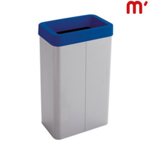 CAIMI Cestone per la raccolta differenziata Maxi, 41 x 26,5 x 70 cm, Capacità 70 l, Fusto Grigio, Testa Blu CAIMI Cestone per la raccolta differenziata Maxi, 41 x 26,5 x 70 cm, Capacità 70 l, Fusto Grigio, Testa Blu