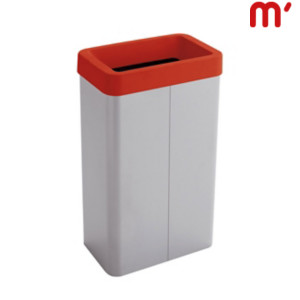 CAIMI Cestone per la raccolta differenziata Maxi, 41 x 26,5 x 70 cm, Capacità 70 l, Fusto Grigio, Testa Rossa CAIMI Cestone per la raccolta differenziata Maxi, 41 x 26,5 x 70 cm, Capacità 70 l, Fusto Grigio, Testa Rossa