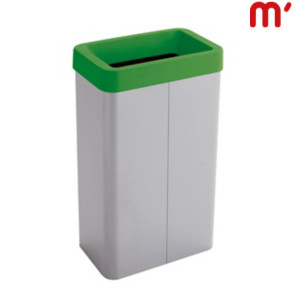 CAIMI Cestone per la raccolta differenziata Maxi, 41 x 26,5 x 70 cm, Capacità 70 l, Fusto Grigio, Testa Verde CAIMI Cestone per la raccolta differenziata Maxi, 41 x 26,5 x 70 cm, Capacità 70 l, Fusto Grigio, Testa Verde