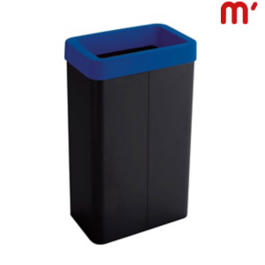 CAIMI Cestone per la raccolta differenziata Maxi, 41 x 26,5 x 70 cm, Capacità 70 l, Fusto Nero, Testa Blu CAIMI Cestone per la raccolta differenziata Maxi, 41 x 26,5 x 70 cm, Capacità 70 l, Fusto Nero, Testa Blu