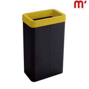 CAIMI Cestone per la raccolta differenziata Maxi, 41 x 26,5 x 70 cm, Capacità 70 l, Fusto Nero, Testa Gialla CAIMI Cestone per la raccolta differenziata Maxi, 41 x 26,5 x 70 cm, Capacità 70 l, Fusto Nero, Testa Gialla