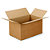 Caisse américaine carton simple cannelure - L.int. 30 x l.20 x h.17 cm - Kraft brun - Lot de 25 - 2