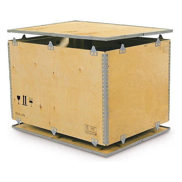 Caisse en bois contreplaqué, 780 x 580 x 380 mm - 2