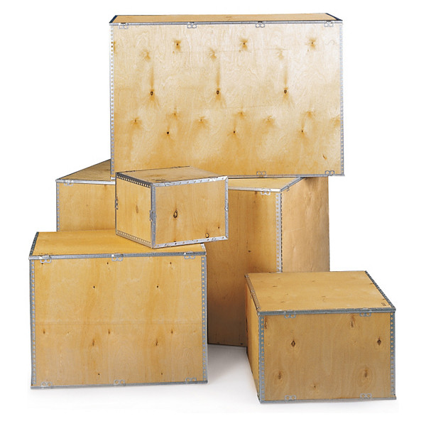 Caisse en bois contreplaqué, 780 x 580 x 380 mm - 1