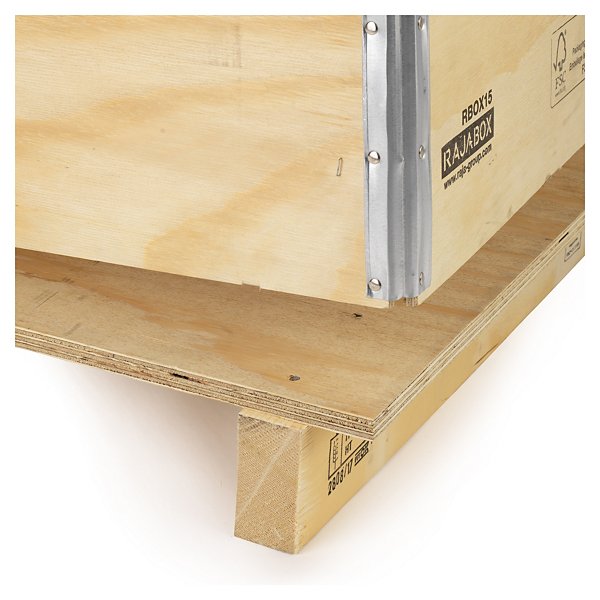 Caisse en bois contreplaqué avec chevron RAJA - 4