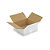 Caisse carton à base carrée RAJA, simple cannelure, blanche - 3