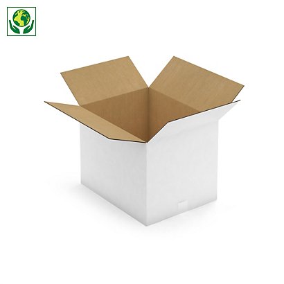Caisse carton blanche pour plateaux repas 46x36x35 cm - 1
