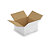 Caisse carton blanche RAJA, simple cannelure, 200 x 200 x 110 mm - 1