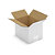 Caisse carton blanche simple cannelure RAJA 20x15x15 cm - 1