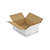 Caisse carton blanche simple cannelure RAJA 31x22x10 cm - 1