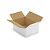 Caisse carton blanche simple cannelure RAJA 35x25x15 cm - 1