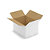 Caisse carton blanche simple cannelure RAJA 40x30x25 cm - 1