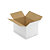 Caisse carton blanche simple cannelure RAJA 50x35x30 cm - 1