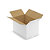 Caisse carton blanche simple cannelure RAJA 60x40x40 cm - 1