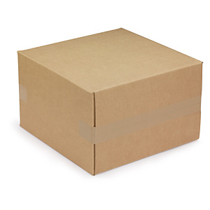 Caisse carton brune pour 6 bouteilles avec pochette de protection gonflable