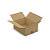 Caisse carton brune et blanche simple cannelure RAJA longueur 35 à 39 cm - 1
