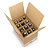 Caisse carton brune avec croisillons renforcés pour bouteilles 33 et 50 cl - 6