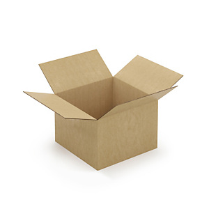 Caisse carton brune double cannelure à montage instantané 39x39x28 cm