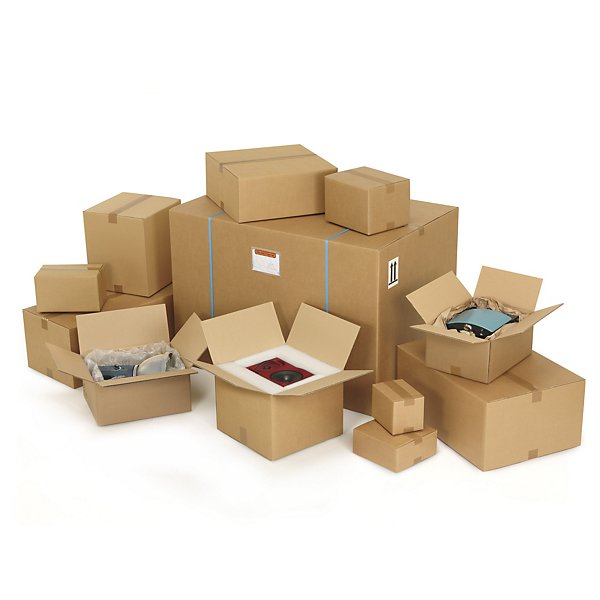 Caisse carton brune double cannelure RAJA 80x50x50 cm - 3