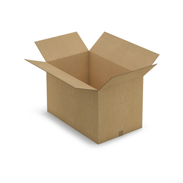 Caisse carton brune double cannelure RAJA 80x50x50 cm - 1