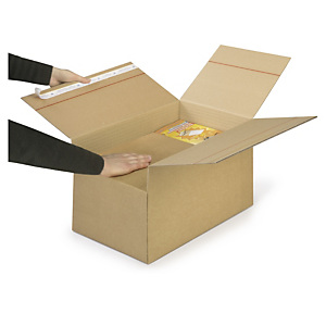 Caisse carton brune double cannelure VARIABOX qualité Super format A3 Caisse carton brune double cannelure VARIABOX qualité Super format A3
